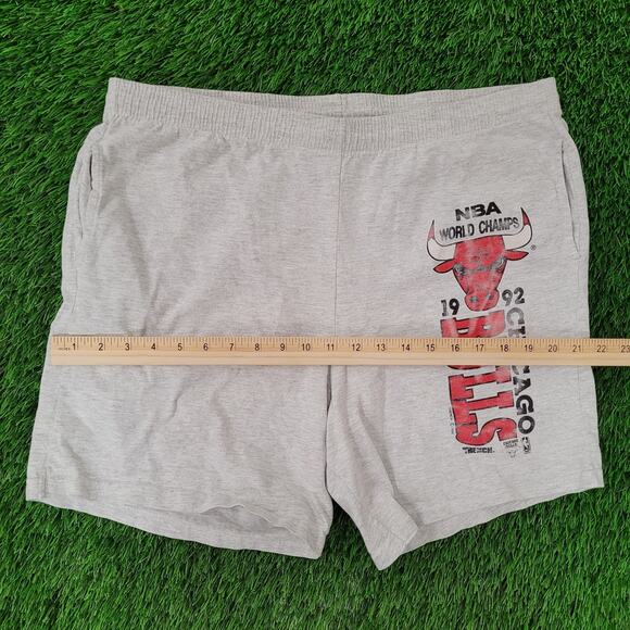 Vintage 1992 Chicago-Bulls Shorts L/XL Gray USA - Picture 10 of 16